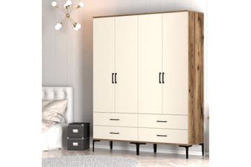Kumsal Garderobe 160 cm - Cream - Oppbevaring - Garderober & garderobesystem