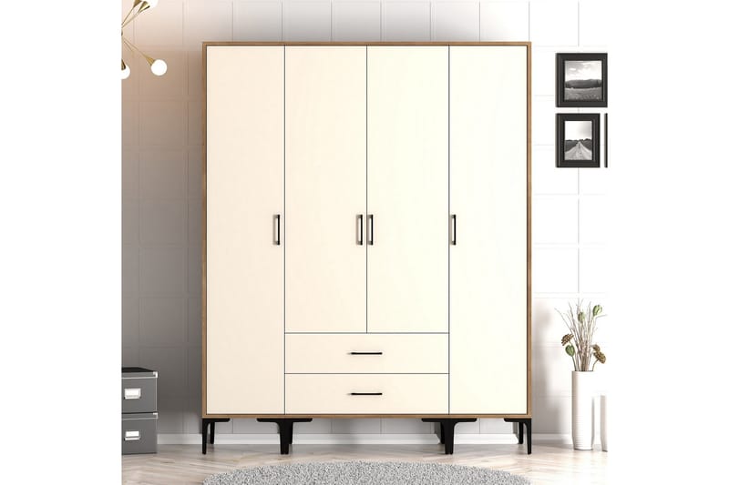Kumsal Garderobe 160 cm, Cream