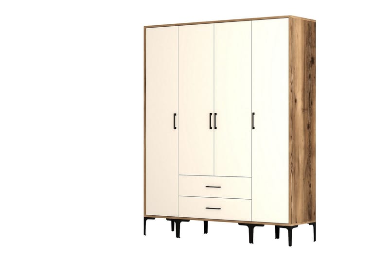 Kumsal Garderobe 160 cm - Cream - Oppbevaring - Garderober & garderobesystem