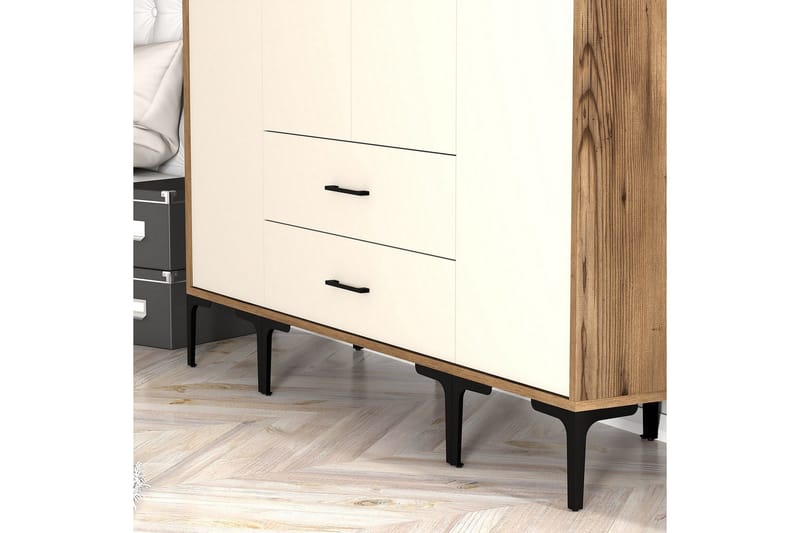 Kumsal Garderobe 160 cm - Cream - Oppbevaring - Garderober & garderobesystem
