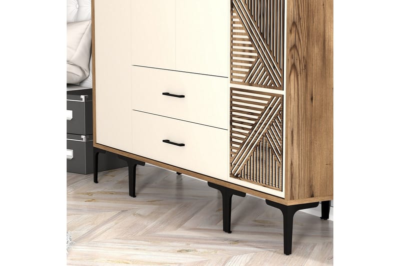 Kumsal Garderobe 160 cm - Cream - Oppbevaring - Garderober & garderobesystem