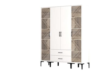 Kumsal Garderobe 160 cm - Hvit - Oppbevaring - Garderober & garderobesystem