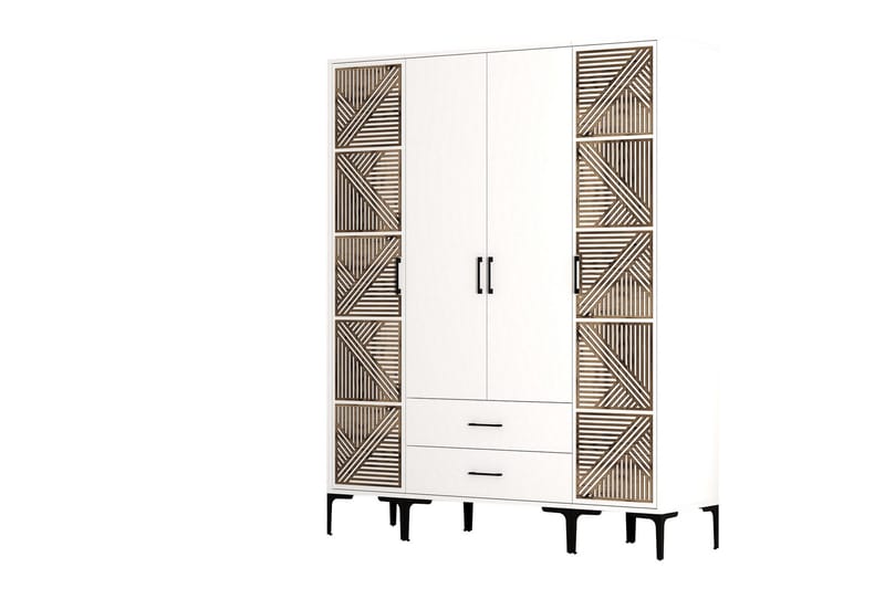 Kumsal Garderobe 160 cm - Hvit - Oppbevaring - Garderober & garderobesystem