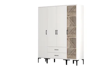 Kumsal Garderobe 160 cm - Hvit - Oppbevaring - Garderober & garderobesystem