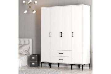 Kumsal Garderobe 160 cm - Hvit - Oppbevaring - Garderober & garderobesystem