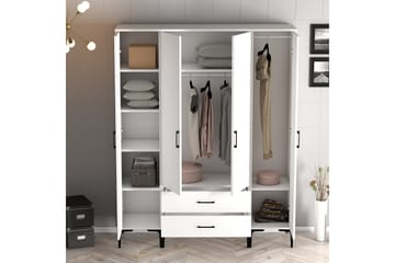 Kumsal Garderobe 160 cm - Hvit - Oppbevaring - Garderober & garderobesystem