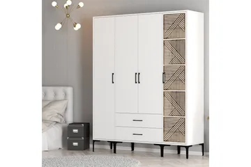 Kumsal Garderobe 160 cm - Hvit - Oppbevaring - Garderober & garderobesystem