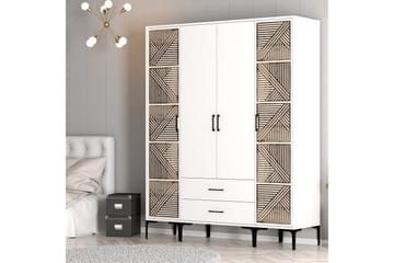 Kumsal Garderobe 160 cm - Hvit - Oppbevaring - Garderober & garderobesystem