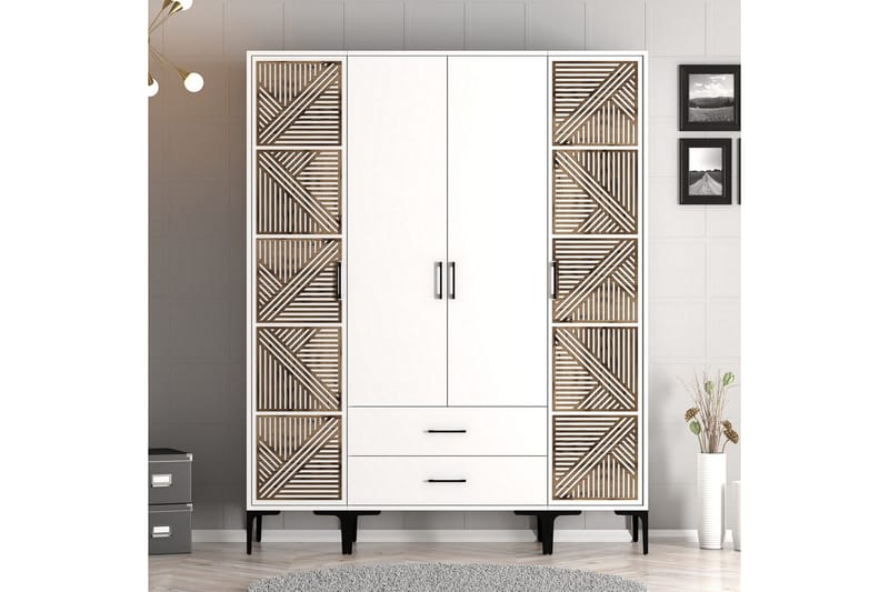 Kumsal Garderobe 160 cm, Hvit
