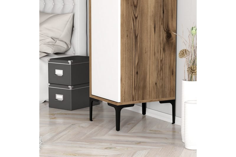 Kumsal Garderobe 40 cm - Valnøtt/Hvit - Oppbevaring - Garderober & garderobesystem