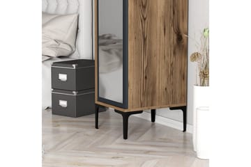 Kumsal Garderobe 40x47,5 cm - Valnøtt/Antrasitt - Oppbevaring - Garderober & garderobesystem