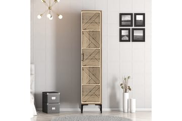 Kumsal Garderobe 40x47,5 cm - Valnøtt/Krem - Oppbevaring - Garderober & garderobesystem