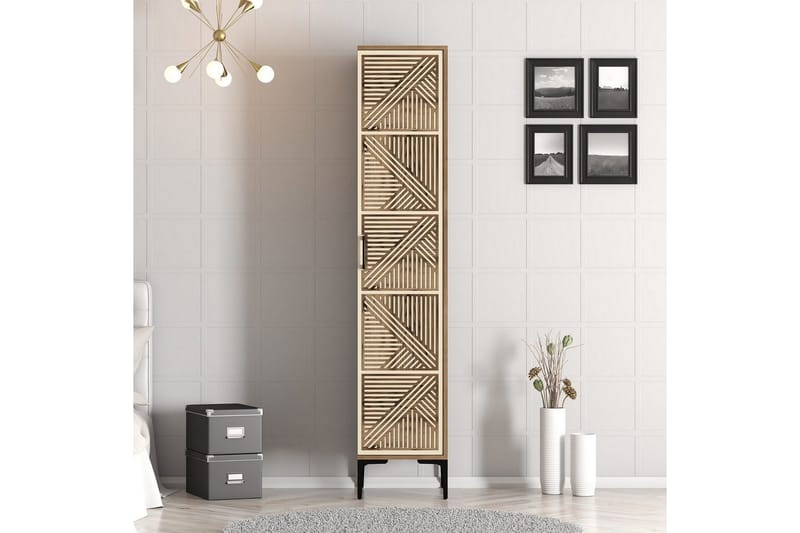 Kumsal Garderobe 40x47,5 cm - Valnøtt/Krem - Oppbevaring - Garderober & garderobesystem