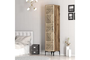 Kumsal Garderobe 40x47,5 cm - Valnøtt/Krem - Oppbevaring - Garderober & garderobesystem