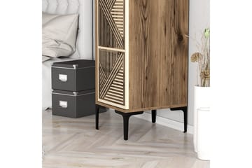 Kumsal Garderobe 40x47,5 cm - Valnøtt/Krem - Oppbevaring - Garderober & garderobesystem