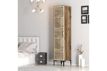 Kumsal Garderobe 40x47,5 cm - Valnøtt/Krem - Oppbevaring - Garderober & garderobesystem