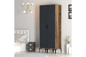 Kumsal Garderobe 80 cm - Antrasitt - Oppbevaring - Garderober & garderobesystem