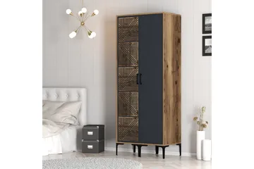 Kumsal Garderobe 80 cm - Antrasitt - Oppbevaring - Garderober & garderobesystem