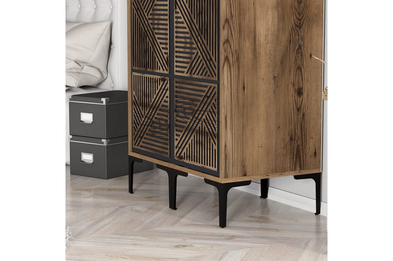 Kumsal Garderobe 80 cm - Antrasitt - Oppbevaring - Garderober & garderobesystem