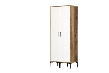 Kumsal Garderobe 80 cm - Brun/Hvit - Oppbevaring - Garderober & garderobesystem