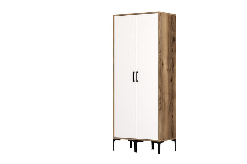 Kumsal Garderobe 80 cm - Brun/Hvit - Oppbevaring - Garderober & garderobesystem