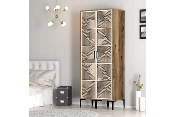 Kumsal Garderobe 80 cm - Brun/Hvit - Oppbevaring - Garderober & garderobesystem