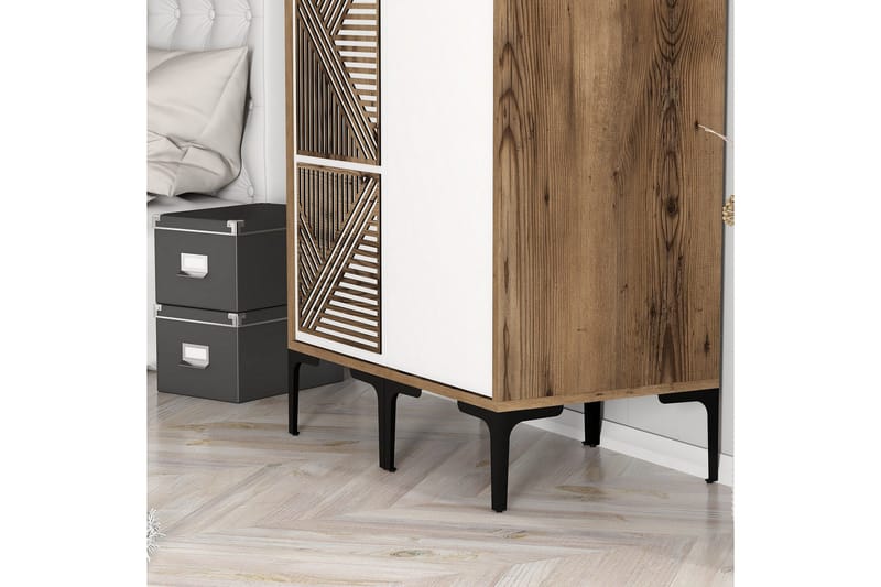 Kumsal Garderobe 80 cm - Brun/Hvit - Oppbevaring - Garderober & garderobesystem