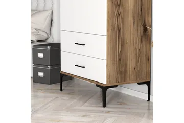 Kumsal Garderobe 80 cm - Brun/Hvit - Oppbevaring - Garderober & garderobesystem
