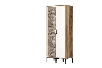 Kumsal Garderobe 80 cm - Brun/Hvit - Oppbevaring - Garderober & garderobesystem