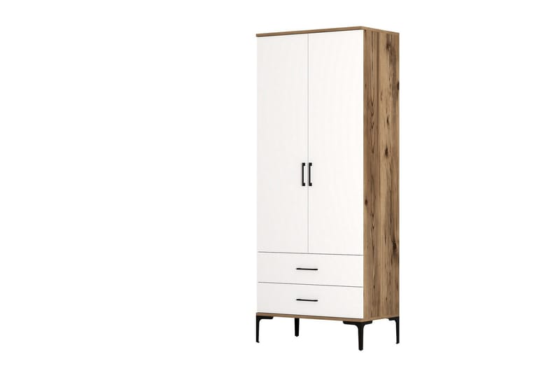 Kumsal Garderobe 80 cm - Brun/Hvit - Oppbevaring - Garderober & garderobesystem