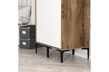 Kumsal Garderobe 80 cm - Brun/Hvit - Oppbevaring - Garderober & garderobesystem