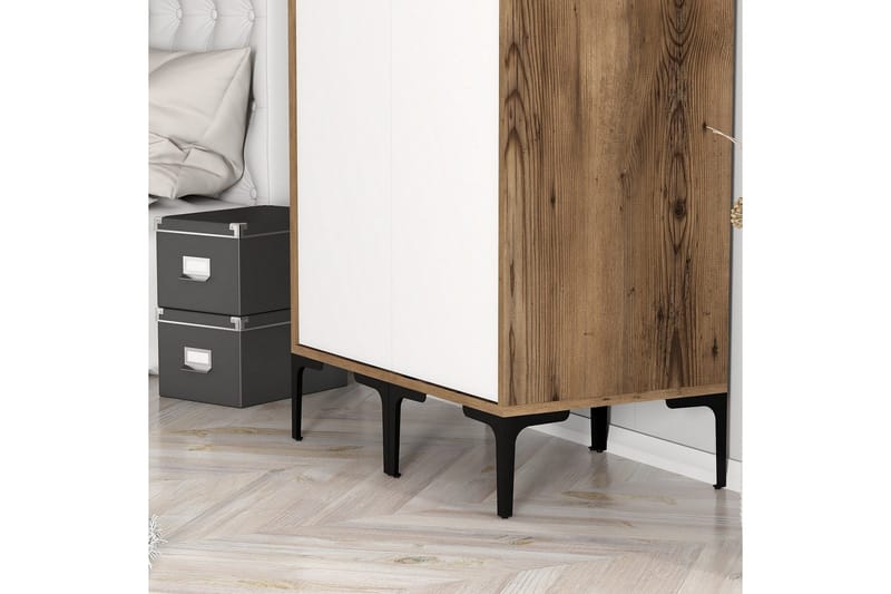 Kumsal Garderobe 80 cm - Brun/Hvit - Oppbevaring - Garderober & garderobesystem
