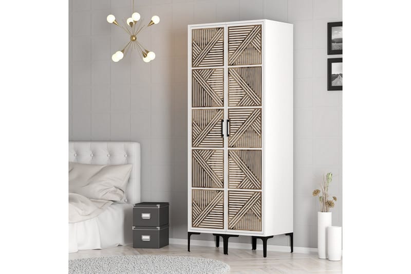 Kumsal Garderobe 80 cm - Hvit - Oppbevaring - Garderober & garderobesystem