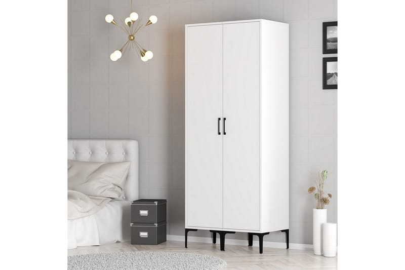 Kumsal Garderobe 80 cm - Hvit - Oppbevaring - Garderober & garderobesystem