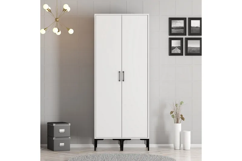 Kumsal Garderobe 80 cm, Hvit