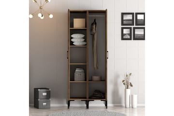 Kumsal Garderobe 80 cm - Valnøtt - Oppbevaring - Garderober & garderobesystem