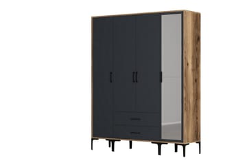 Kumsal Garderobe med Speil - Antrasitt - Oppbevaring - Garderober & garderobesystem