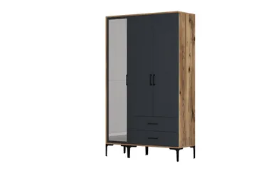 Kumsal Garderobe med Speil - Antrasitt - Oppbevaring - Garderober & garderobesystem