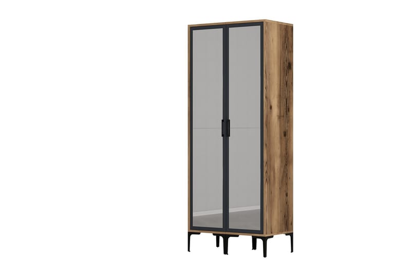 Kumsal Garderobe med Speil - Antrasitt - Oppbevaring - Garderober & garderobesystem