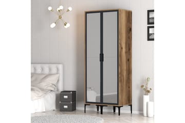 Kumsal Garderobe med Speil - Antrasitt - Oppbevaring - Garderober & garderobesystem