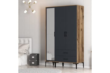 Kumsal Garderobe med Speil - Antrasitt - Oppbevaring - Garderober & garderobesystem