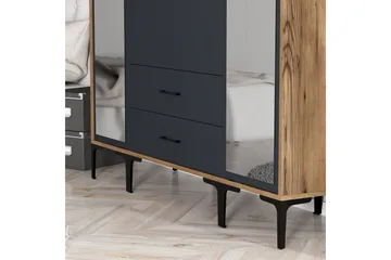 Kumsal Garderobe med Speil - Antrasitt - Oppbevaring - Garderober & garderobesystem