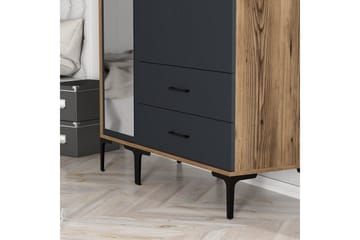 Kumsal Garderobe med Speil - Antrasitt - Oppbevaring - Garderober & garderobesystem