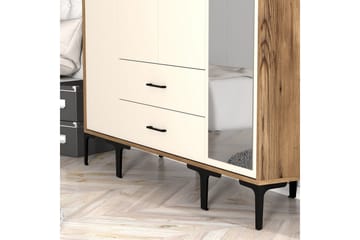 Kumsal Garderobe med Speil - Cream - Oppbevaring - Garderober & garderobesystem