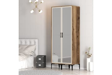 Kumsal Garderobe med Speil - Cream - Oppbevaring - Garderober & garderobesystem