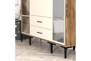 Kumsal Garderobe med Speil - Cream - Oppbevaring - Garderober & garderobesystem