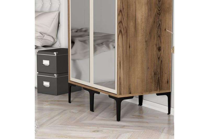 Kumsal Garderobe med Speil - Cream - Oppbevaring - Garderober & garderobesystem