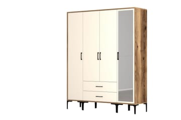 Kumsal Garderobe med Speil - Cream - Oppbevaring - Garderober & garderobesystem