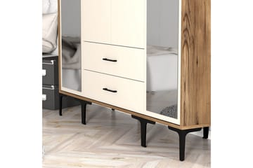 Kumsal Garderobe med Speil - Cream - Oppbevaring - Garderober & garderobesystem