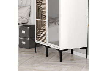 Kumsal Garderobe med Speil - Hvit - Oppbevaring - Garderober & garderobesystem